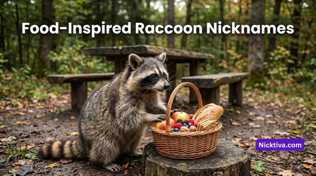Fluffy raccoon close-up