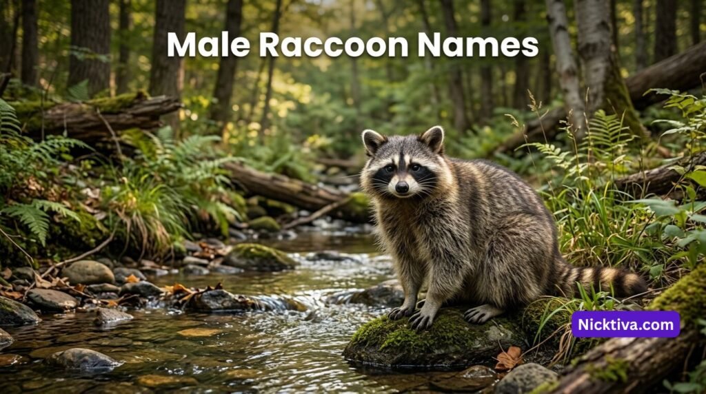 Raccoon searching for food