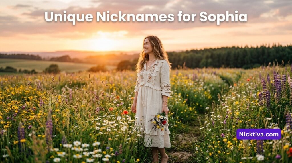 Woman walking through a wildflower field