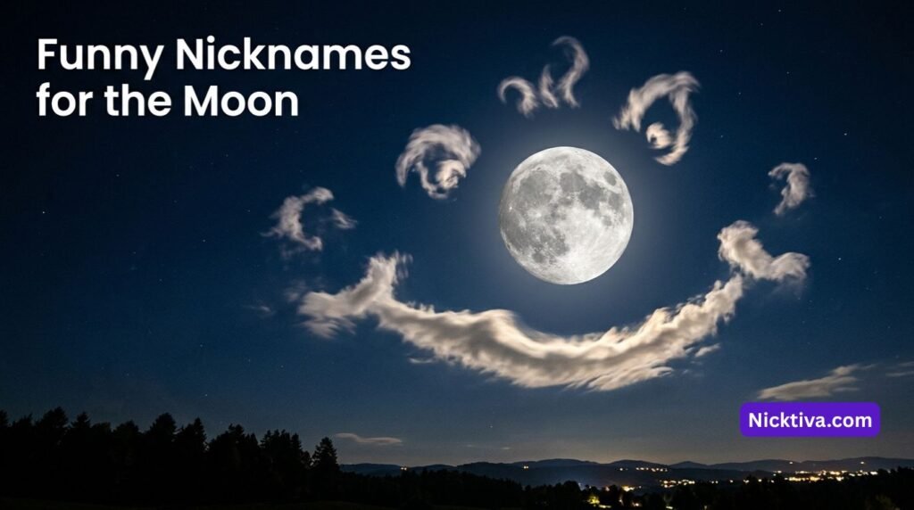 Moonlight shining over a quiet lake at night