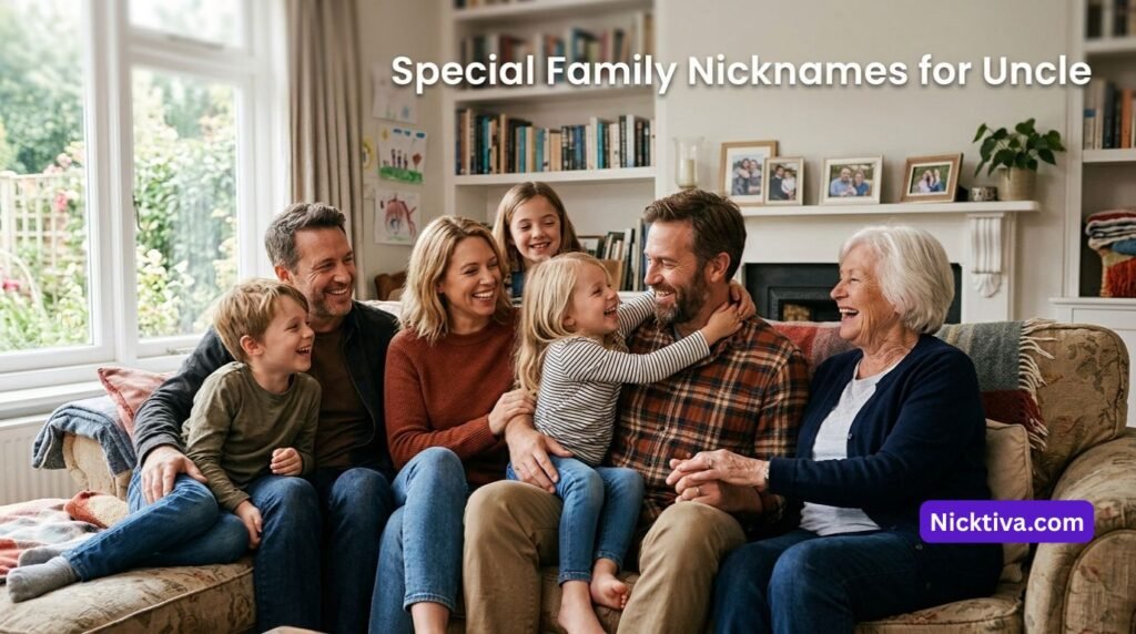 Uncle enjoying a warm moment with his extended family