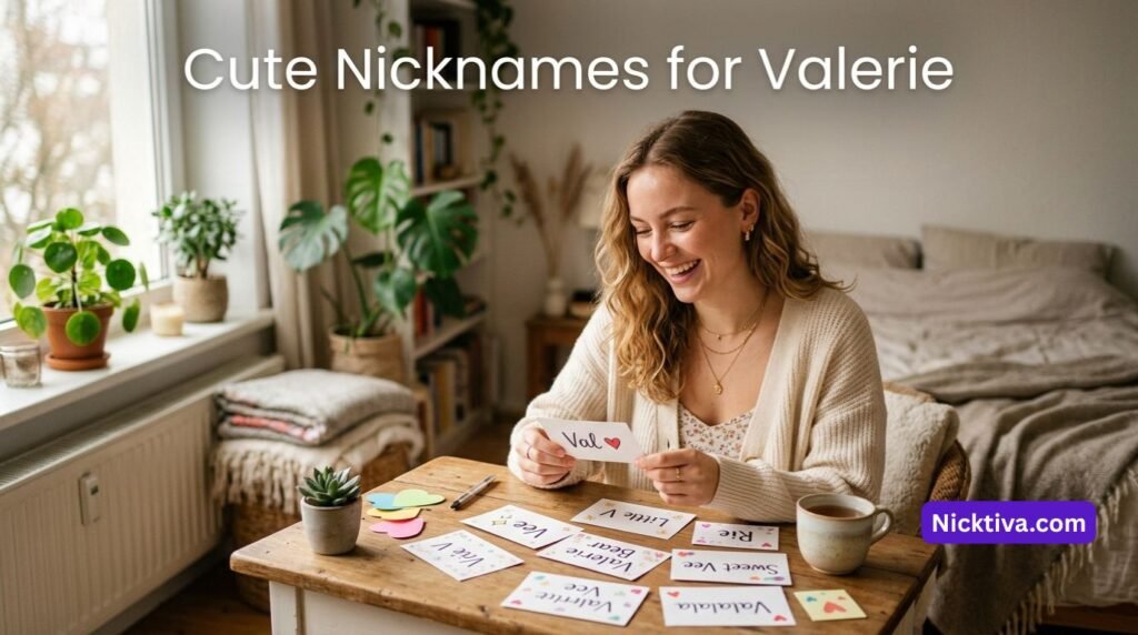 Cute girl smiling while thinking of a nickname