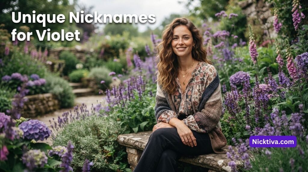 Unique purple flower garden portrait